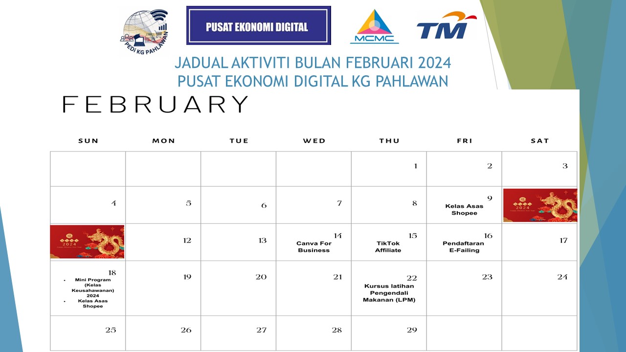 JADUAL AKTIVITI BULAN FEBUARI 2024